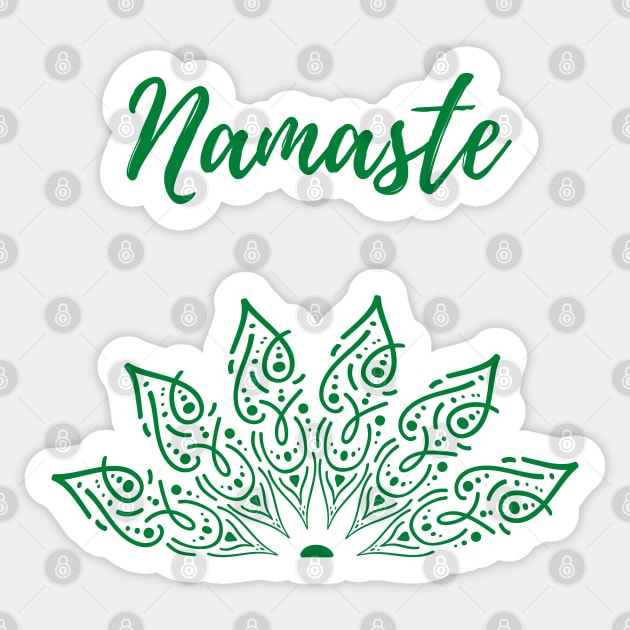 Namaste Lotus Sticker by LifeSimpliCity